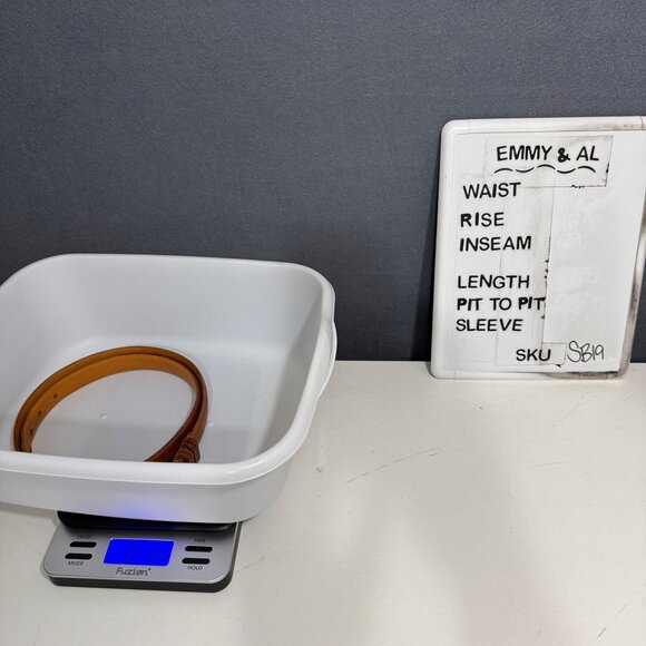 Coach VTG 90s British Tan Leather Harness Belt Size 36 Brass Buckle Brown 1 Inch - Picture 9 of 9